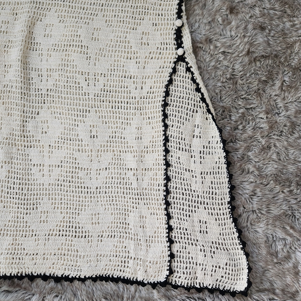 Free People Bali Heydayz Crochet Skirt‎ In Ivory White Women's Size Large - Picture 5 of 15